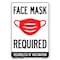 Signmission Public, Face Mask Required, 24in X 36in Peel & Stick Wall Graphic, 24" W, 36" H, Face Mask Required OS-NS-RD-2436-22682 - alternate 1